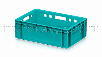 Ящик для мяса и колбасных изделий Е-2 бирюзовый в Новочебоксарске Ящик для мяса и колбасных изделий Е-2 бирюзовый в Новочебоксарске