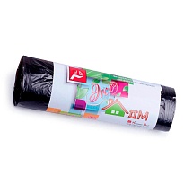 Мешки для мусора 30 л, черные, в рулоне 20 шт., ПНД, 6 мкм, 600х500 мм, Концепция Быта ЭкоДом, 601348 в Новочебоксарске