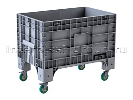 Контейнер iBox сплошной на колесах серый в Новочебоксарске Контейнер iBox сплошной на колесах серый в Новочебоксарске