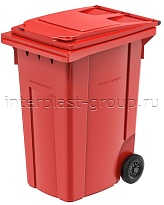 Мусорный контейнер 360 л красный 360 красный в Новочебоксарске Мусорный контейнер 360 л красный 360 красный в Новочебоксарске