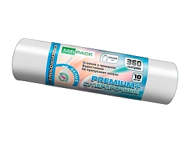 Мешки для мусора 360 л, белые, в рулоне 10 шт., ПВД 65 мкм, 1400х1000 мм, PREMIUM+, 3601015302 в Новочебоксарске