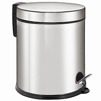Ведро-контейнер для мусора урна с педалью LAIMA Classic Plus, 5 л, зеркальное в Новочебоксарске