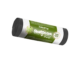 Мешки для мусора 30 л, черные, в рулоне 25 шт., ПНД, 7 мкм, 580х480 мм, SIBIRSKAYA, 101-003 S в Новочебоксарске