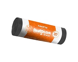 Мешки для мусора 20 л, черные, в рулоне 25 шт., ПНД, 6 мкм, 420х450 мм, SIBIRSKAYA, 101-001 S в Новочебоксарске