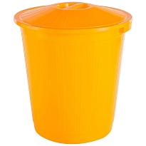 Мусорный бак с крышкой 70 л желтый 70 желтый в Новочебоксарске Мусорный бак с крышкой 70 л желтый 70 желтый в Новочебоксарске