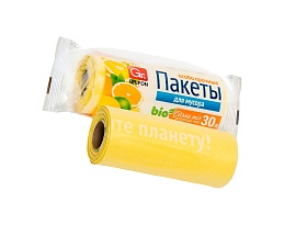 Мешки для мусора 35 л, ароматизированные, желтые, в рулоне 20 шт., ПНД, 12 мкм, 560х530 мм, GRIFON Цитрусовый Микс, 100-033 в Новочебоксарске