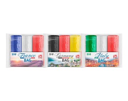 Мешки для мусора 30 л, ассорти, в рулоне 20 шт., ПНД, 9 мкм, 600х500 мм, GRIFON Триколор, 101-024 в Новочебоксарске