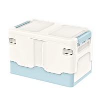 Ящик пластиковый складной белый, дно голубое, 370х240х240 мм в Новочебоксарске