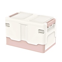 Ящик пластиковый складной белый, дно розовое, 370х240х240 мм в Новочебоксарске