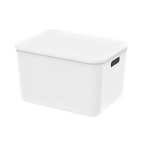 Ящик пластиковый вкладываемый белый 410х305х245 мм в Новочебоксарске