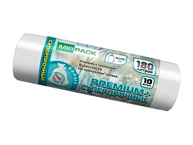 Мешки для мусора 180 л, ароматизированные, белые, в рулоне 10 шт., ПВД, 35 мкм, 1100х930 мм, PREMIUM+, 180105302 в Новочебоксарске Мешки для мусора 180 л, ароматизированные, белые, в рулоне 10 шт., ПВД, 35 мкм, 1100х930 мм, PREMIUM+, 180105302 в Новочебоксарске