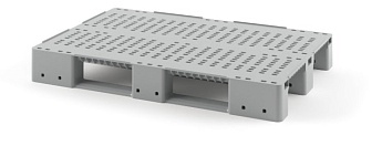 Поддон пластиковый перфорированный (усилен 1 трубой) с бортиками серый в Новочебоксарске Поддон пластиковый перфорированный (усилен 1 трубой) с бортиками серый в Новочебоксарске