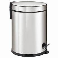Ведро-контейнер для мусора урна с педалью LAIMA Classic Plus, 12 л, зеркальное в Новочебоксарске