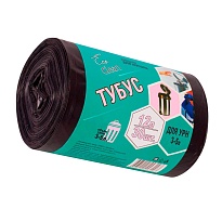 Мешки для мусора 12 л, черные, в рулоне 30 шт., ПНД, 6 мкм, 550х320 мм, Концепция Быта Tubus, 604936 в Новочебоксарске