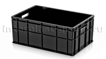 Ящик для молока, мяса, овощей и фруктов сплошной черный в Новочебоксарске Ящик для молока, мяса, овощей и фруктов сплошной черный в Новочебоксарске