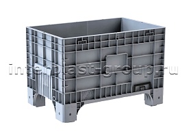 Контейнер iBox сплошной на ножках с краном серый в Новочебоксарске Контейнер iBox сплошной на ножках с краном серый в Новочебоксарске