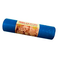 Мешки для мусора 100 л, с завязками, синие, в рулоне 10 шт., ПВД, 40 мкм, 840х670 мм, Концепция Быта Vitalux, 604933 в Новочебоксарске