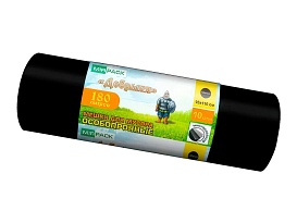 Мешки для мусора 180 л, ароматизированные, черные, в рулоне 10 шт., ПВД, 100 мкм, 1100х930 мм, Добрыня, Dob18010black в Новочебоксарске Мешки для мусора 180 л, ароматизированные, черные, в рулоне 10 шт., ПВД, 100 мкм, 1100х930 мм, Добрыня, Dob18010black в Новочебоксарске