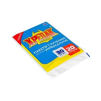 Мешки для мусора 20 л, с ручками, черные, в пачке 20 шт., ПНД, 10 мкм, 550х440 мм, Крепак, 4607075710023 в Новочебоксарске