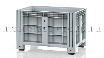 Контейнер iBox сплошной на ножках серый в Новочебоксарске